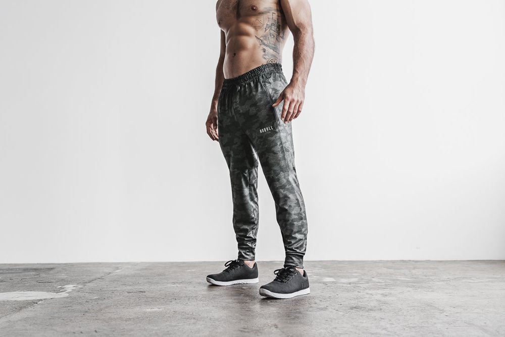 Pantalons De Jogging NOBULL Homme Grise Camouflage - NOBULL,France (7046-NXCWJ)